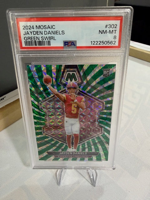 2024 Mosaic Jayden Daniels PSA 8 – TK Slab House