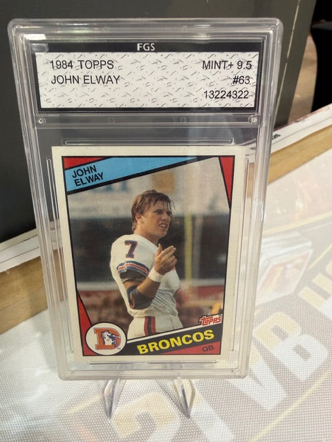 Topps 1984 John Elway Rookie FGS 9.5 #63 Denver Broncos Base Set Card